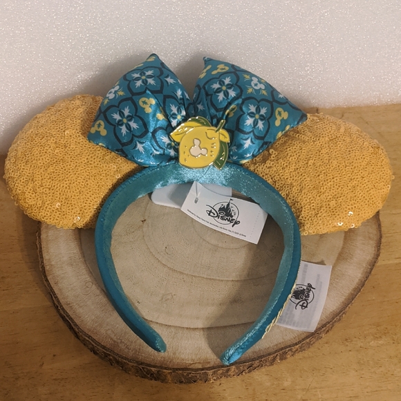 Disney Minnie Mouse Ears Headband Limoncello Saluti! New With Tags - Picture 1 of 6